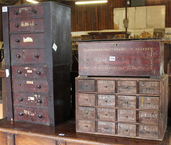 Collectors cabinet, tool cabinet & box